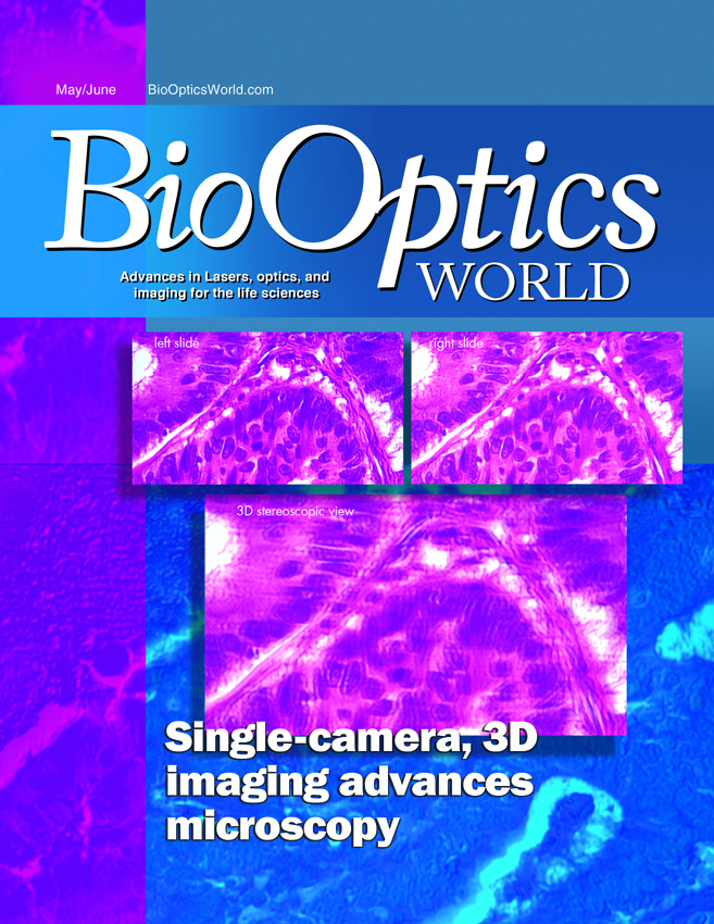 BioOptics World Cover, Designed by SMM, Showcases Toshiba Imaging's Single Camera 3D Microscopy Imaging Developments